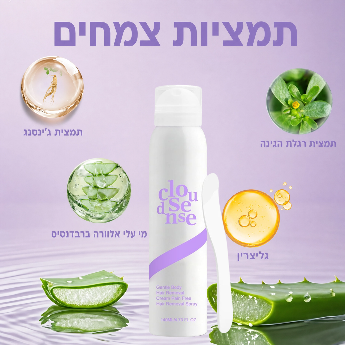 Yuri – ערכה להסרת שיער בלי סכין ובלי גירויים